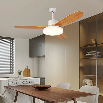 Eloer Wood 3 Blade Ceiling Fan with Light