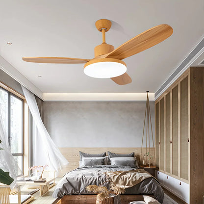 Eloer Wood 3 Blade Ceiling Fan with Light