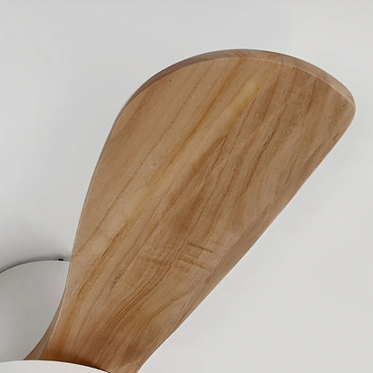 Eloer Wood 3 Blade Low Profile Ceiling Fan Lamp