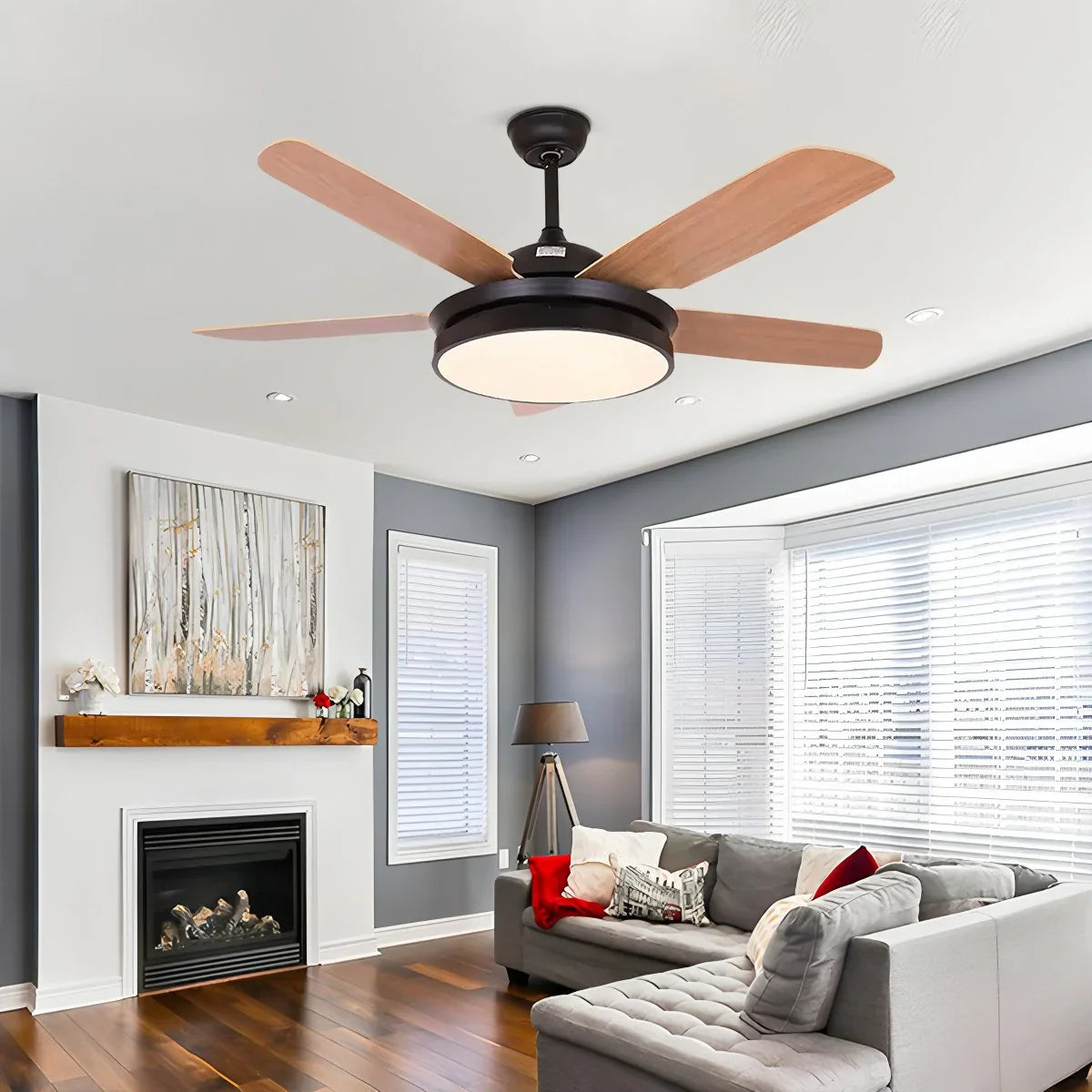Eloer 5 Blade Ceiling Fan Light for Living Room