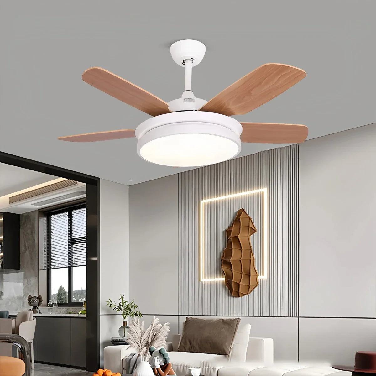 Eloer 5 Blade Ceiling Fan Light for Living Room