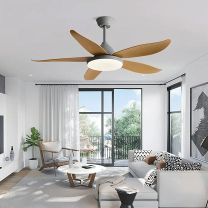 Eloer 5 Blade Contemporary Ceiling Fan Lamp
