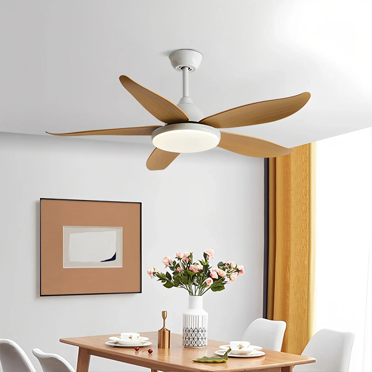 Eloer 5 Blade Contemporary Ceiling Fan Lamp