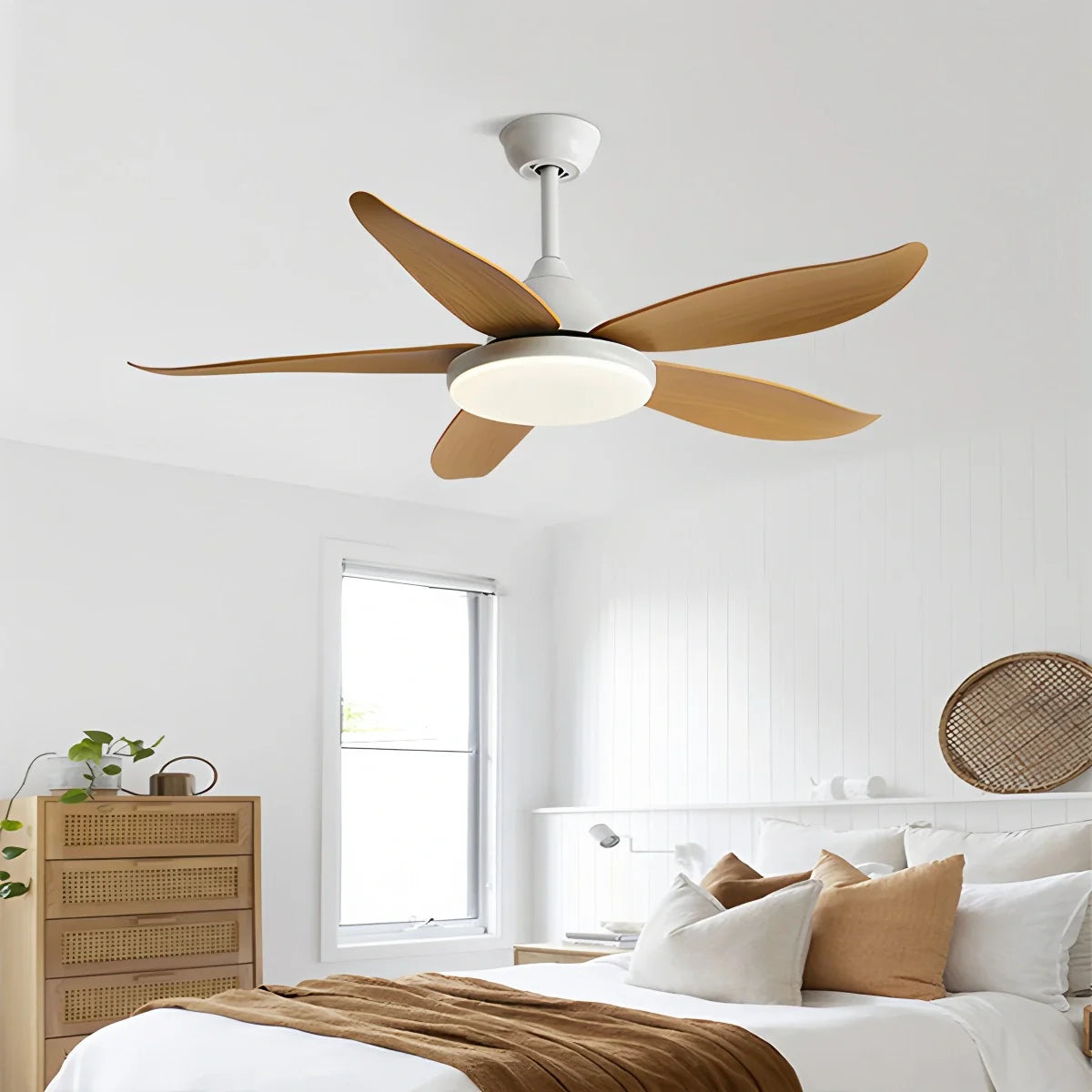 Eloer 5 Blade Contemporary Ceiling Fan Lamp