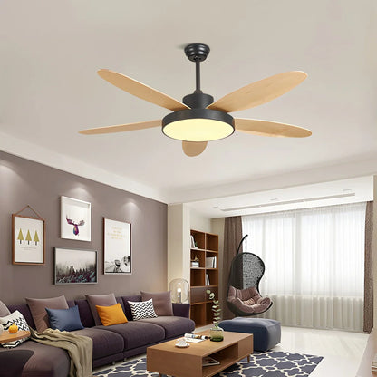 Eloer 5 Blade Modern Ceiling Fan Lamp for Living Room