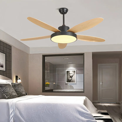 Eloer 5 Blade Modern Ceiling Fan Lamp for Living Room