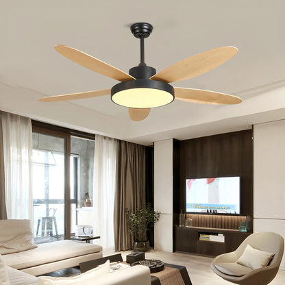 Eloer 5 Blade Modern Ceiling Fan Lamp for Living Room