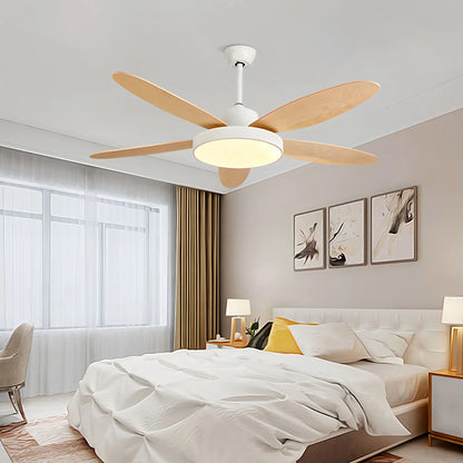 Eloer 5 Blade Modern Ceiling Fan Lamp for Living Room
