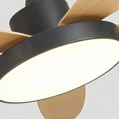 Eloer 5 Blade Modern Ceiling Fan Lamp for Living Room