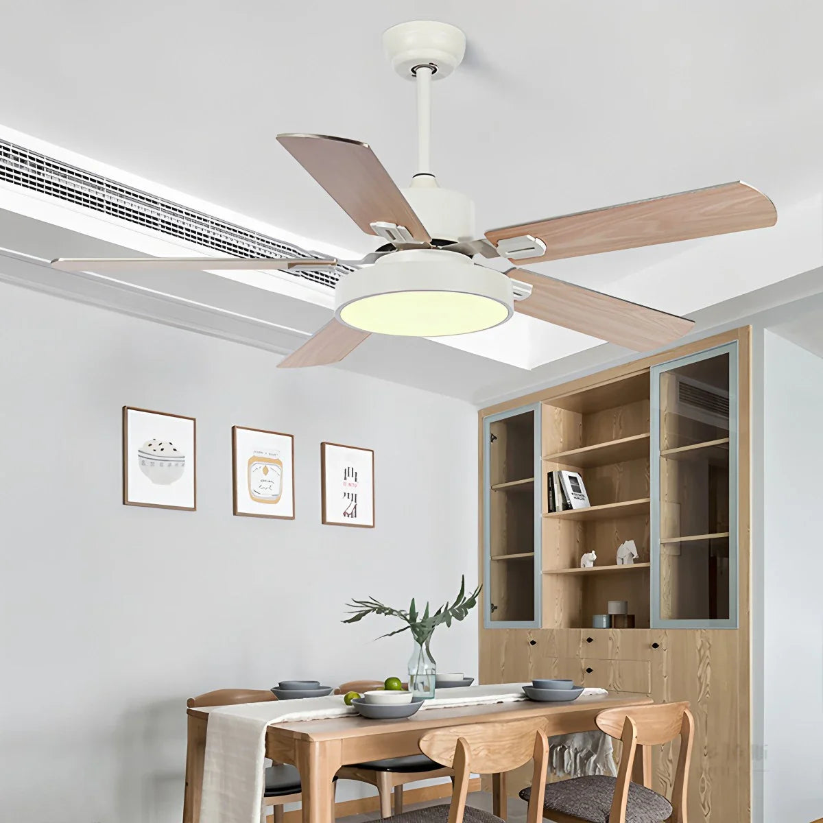 Eloer 5 Blade Vintage Ceiling Fan Light for Living Room