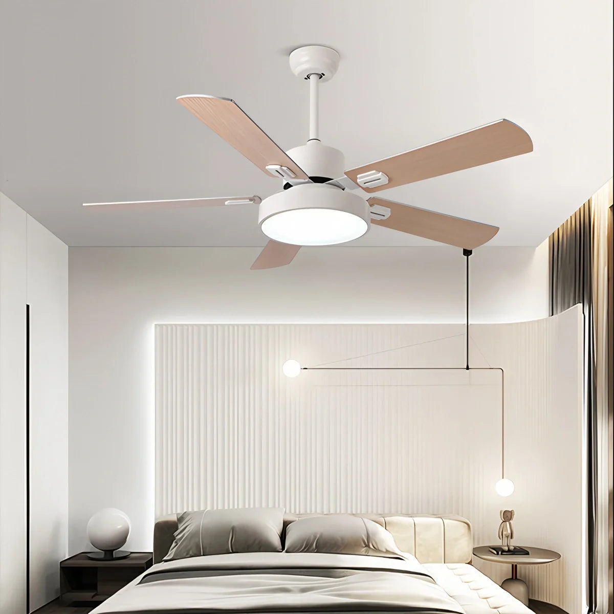 Eloer 5 Blade Vintage Ceiling Fan Light for Living Room
