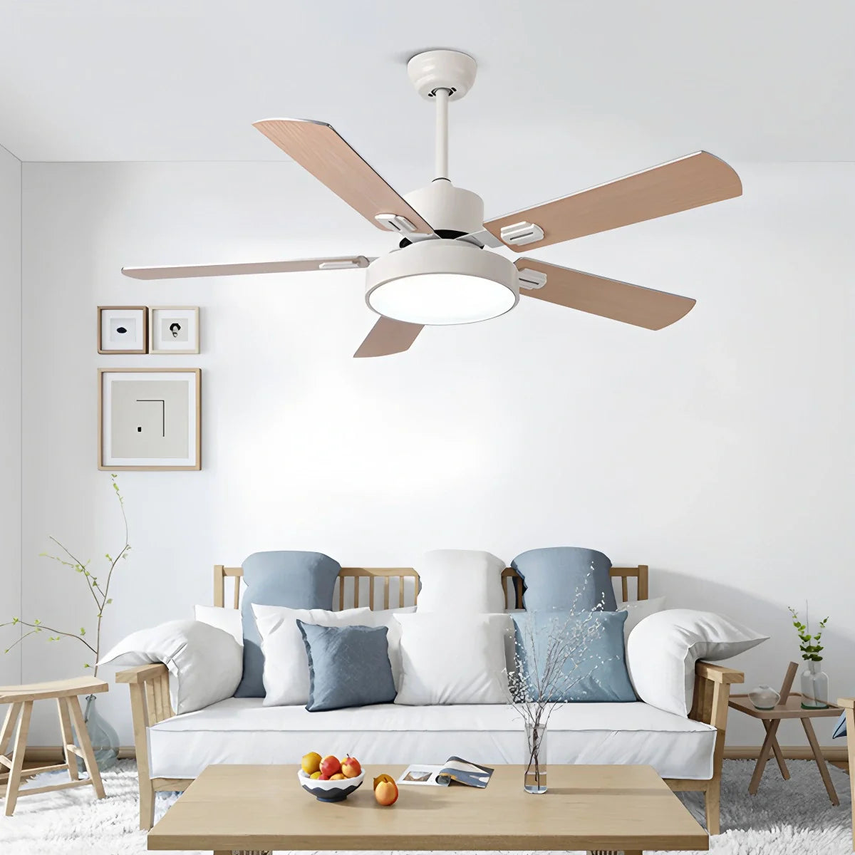 Eloer 5 Blade Vintage Ceiling Fan Light for Living Room