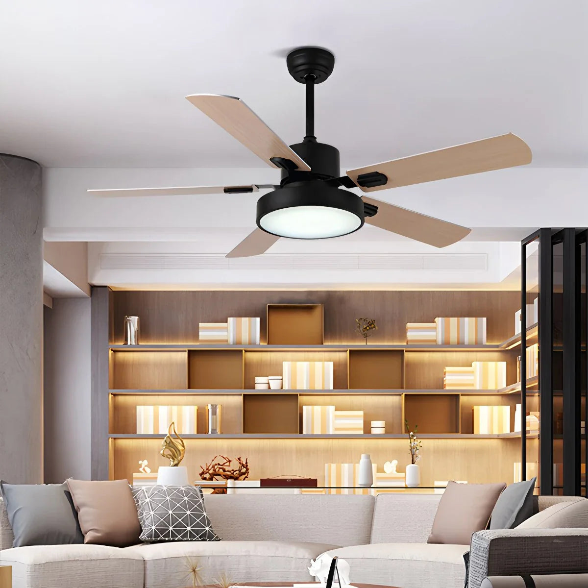 Eloer 5 Blade Vintage Ceiling Fan Light for Living Room