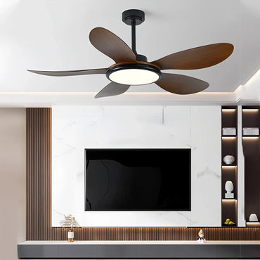 Eloer 5-Blade Wood Ceiling Fan with Light for Living Room