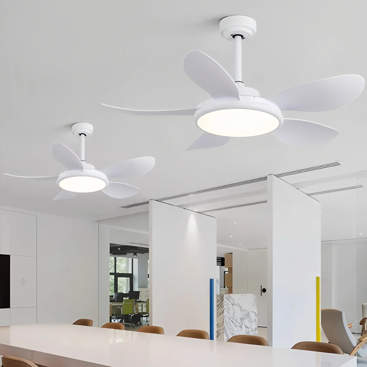 Eloer 5-Blade Wood Ceiling Fan with Light for Living Room