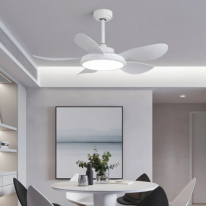 Eloer 5-Blade Wood Ceiling Fan with Light for Living Room