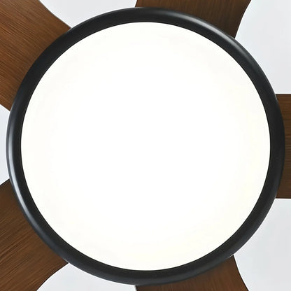 Eloer 5-Blade Wood Ceiling Fan with Light for Living Room
