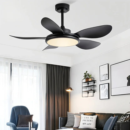 Eloer 5-Blade Wood Ceiling Fan with Light for Living Room
