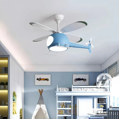 Eloer Airplane Ceiling Fan Lamp for Children’s Room