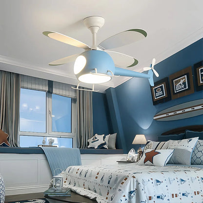 Eloer Airplane Ceiling Fan Lamp for Children’s Room