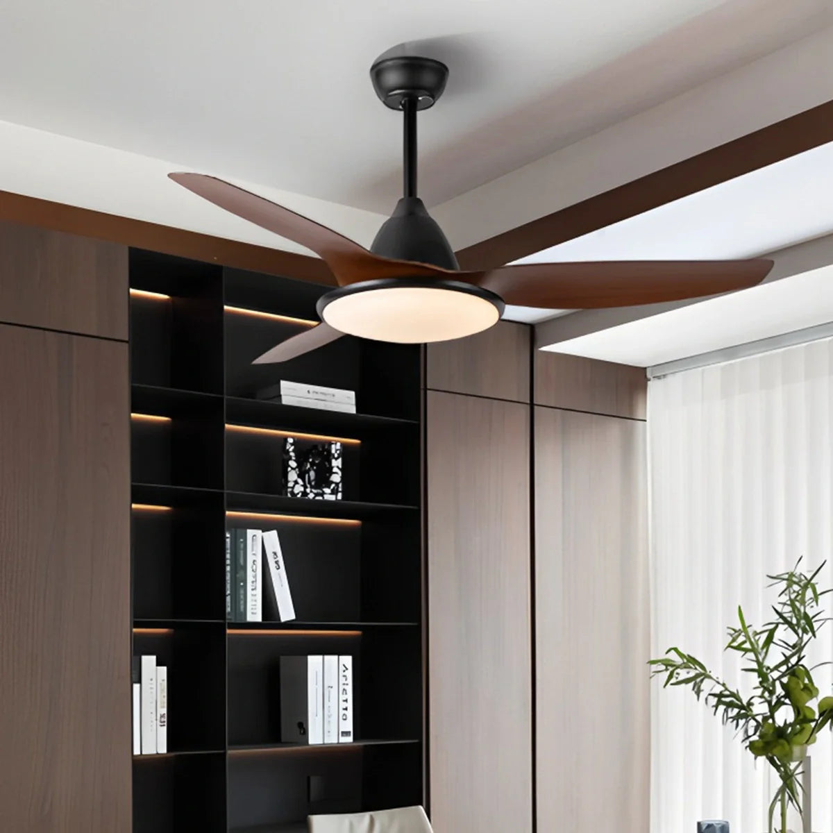 Eloer American Retro Ceiling Fan With Light