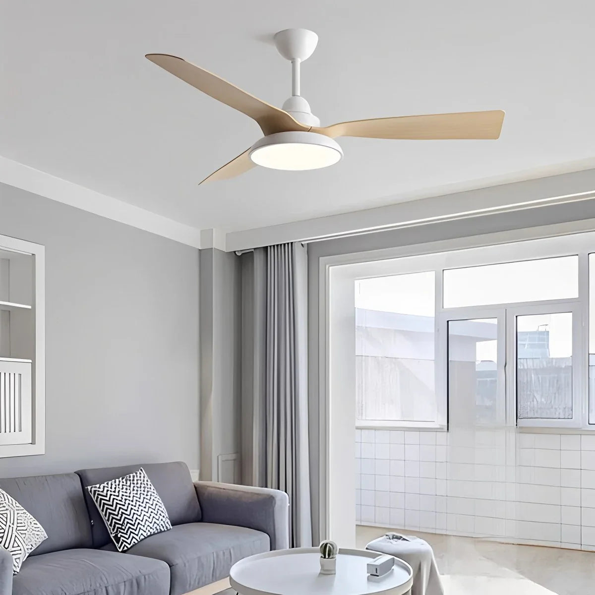 Eloer American Retro Ceiling Fan With Light