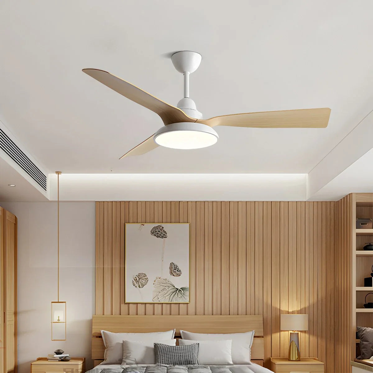 Eloer American Retro Ceiling Fan With Light