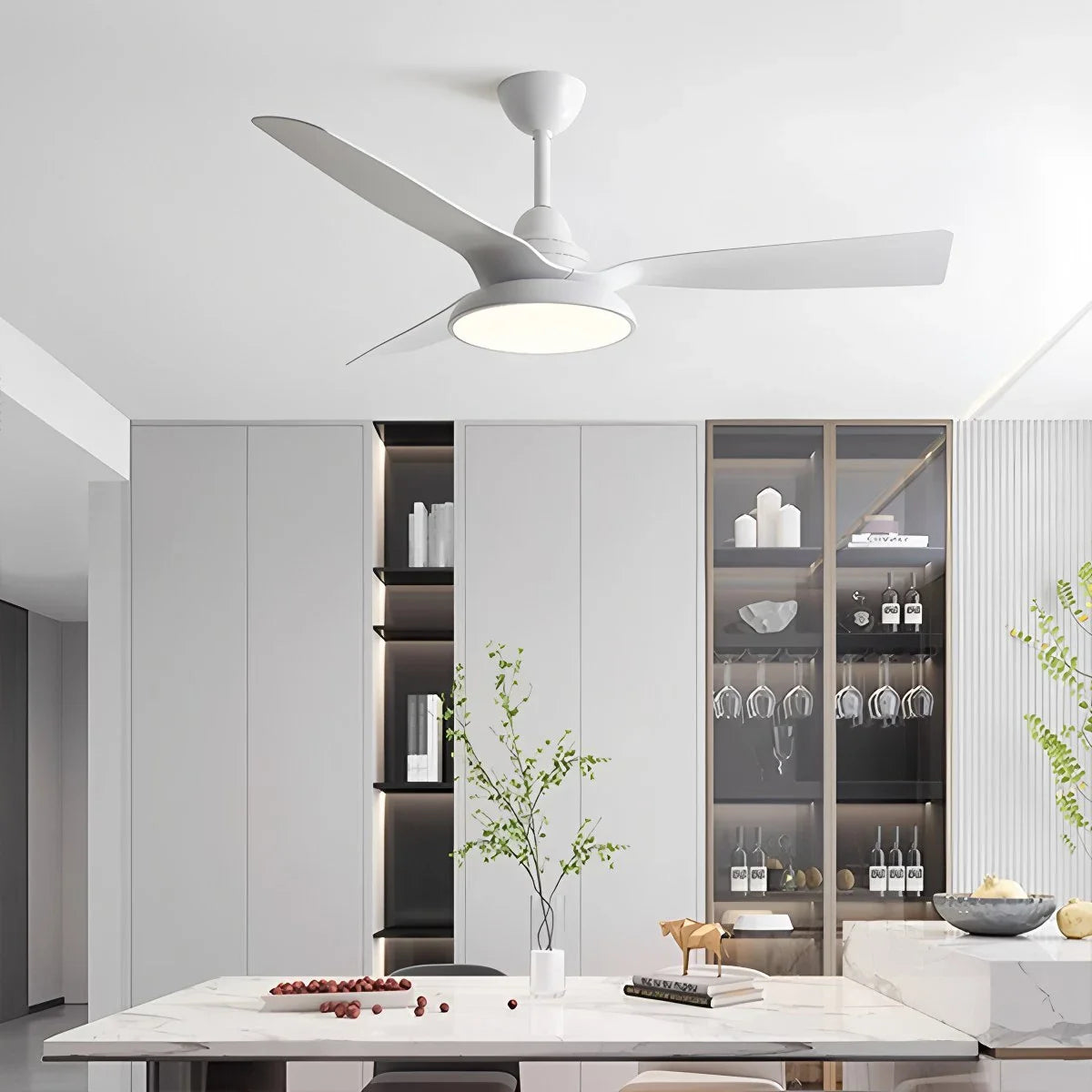 Eloer American Retro Ceiling Fan With Light