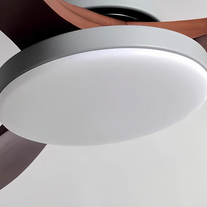 Eloer Vintage 3-leaf Solid Wood Ceiling Fan Lamp