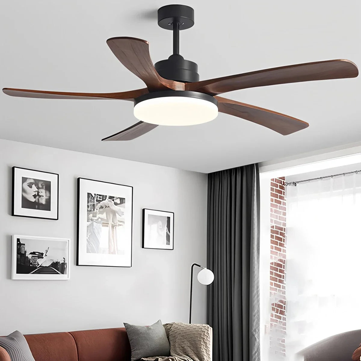 Luvori High Wind Solid Wood Ceiling Fan Light