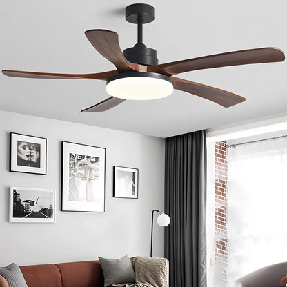 Luvori High Wind Solid Wood Ceiling Fan Light