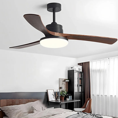 Luvori High Wind Solid Wood Ceiling Fan Light