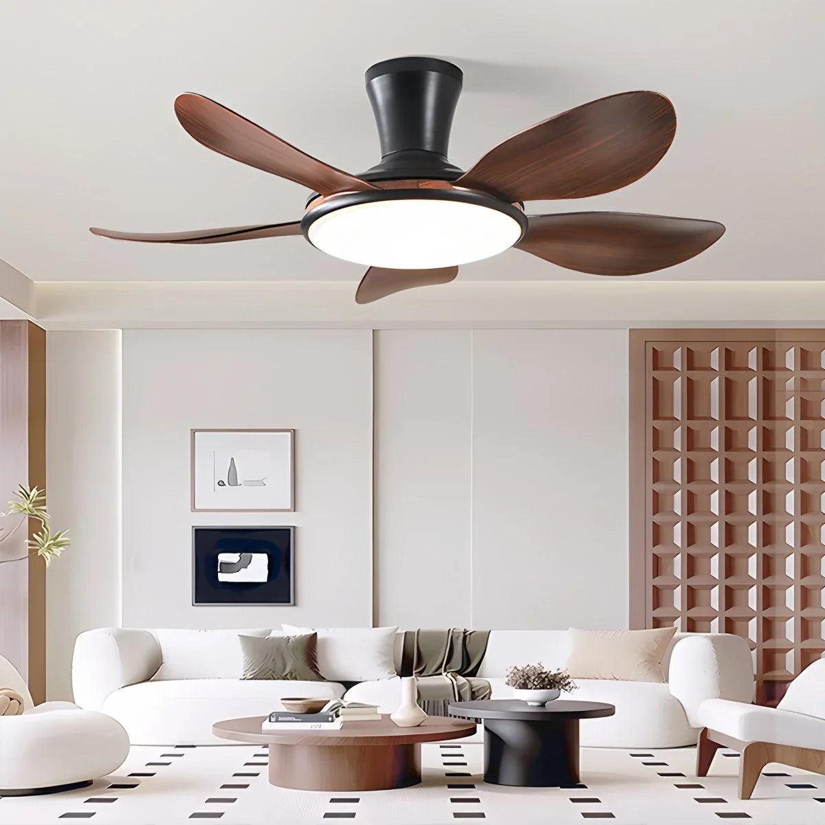 Eloer Silent Remote Control LED Ceiling Fan Light