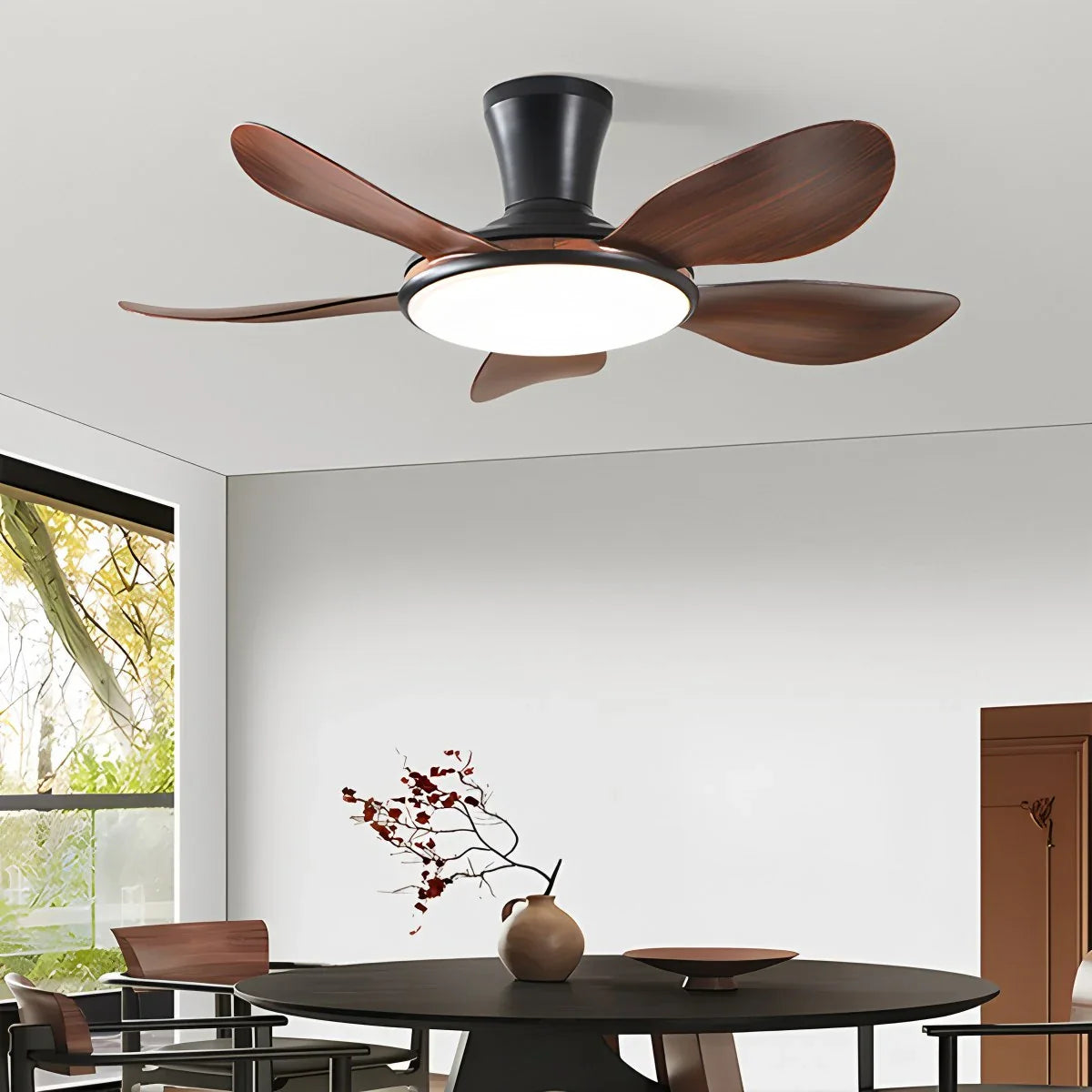 Eloer Silent Remote Control LED Ceiling Fan Light