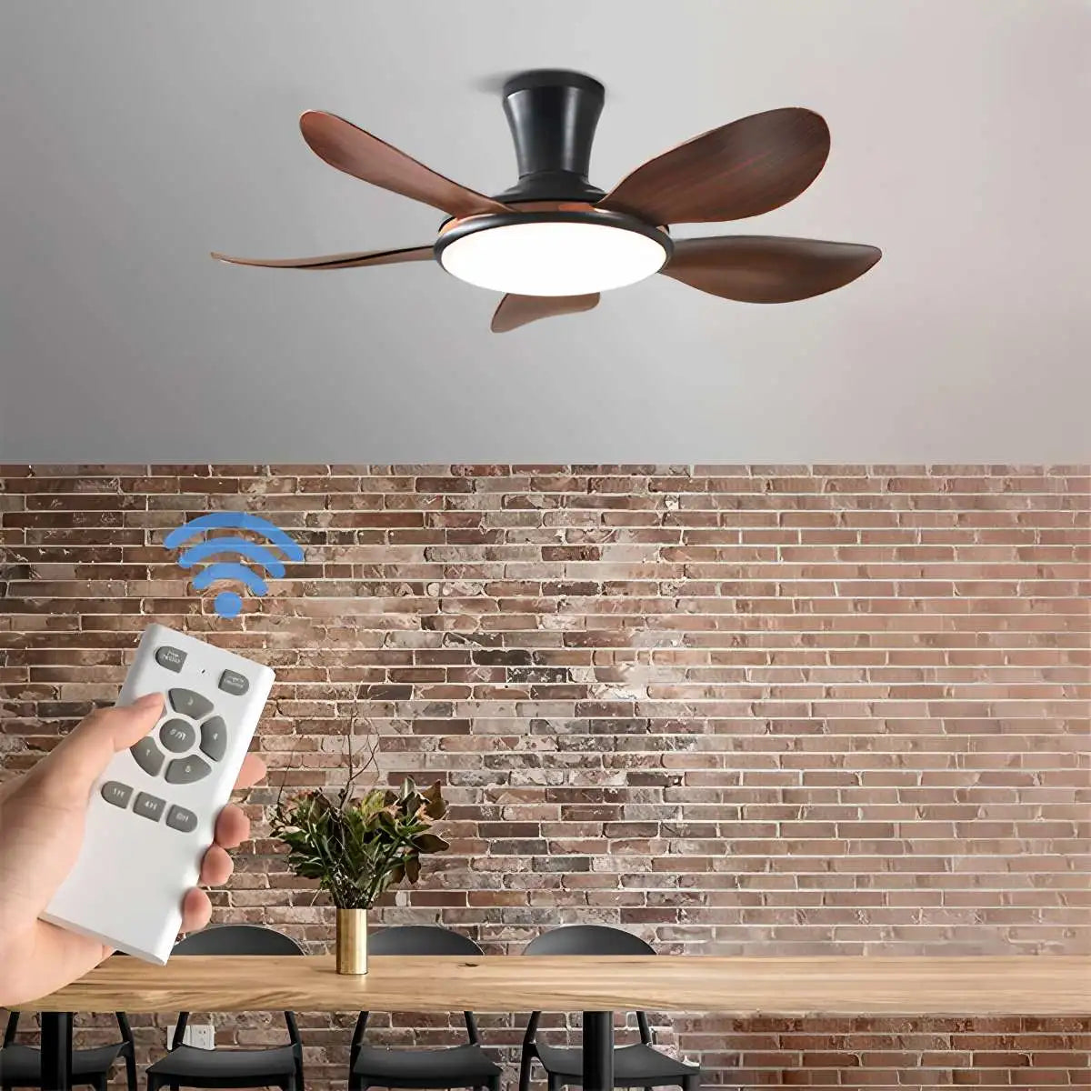 Eloer Silent Remote Control LED Ceiling Fan Light