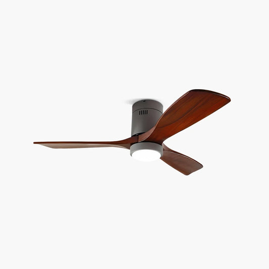 Eloer Mid-century Modern Hugger Ceiling Fan Lamp