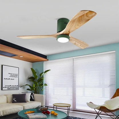 Eloer Mid-century Modern Hugger Ceiling Fan Lamp