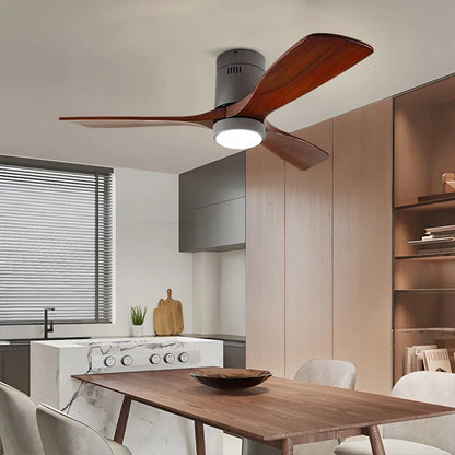 Eloer Mid-century Modern Hugger Ceiling Fan Lamp