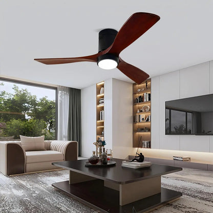 Eloer Mid-century Modern Hugger Ceiling Fan Lamp