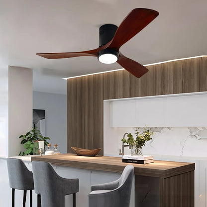 Eloer Mid-century Modern Hugger Ceiling Fan Lamp