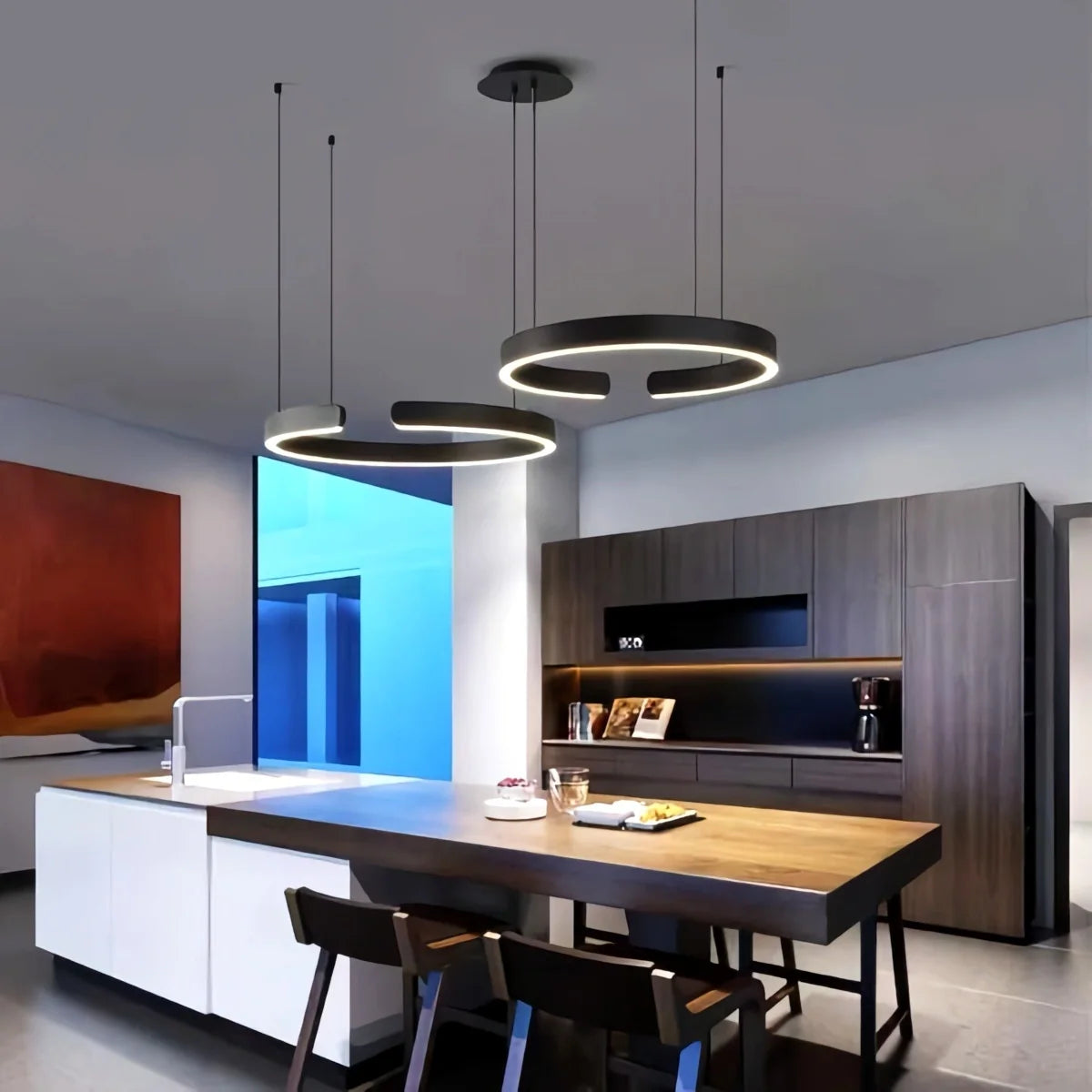 Eloer Modern Ring LED Chandelier for Living Room