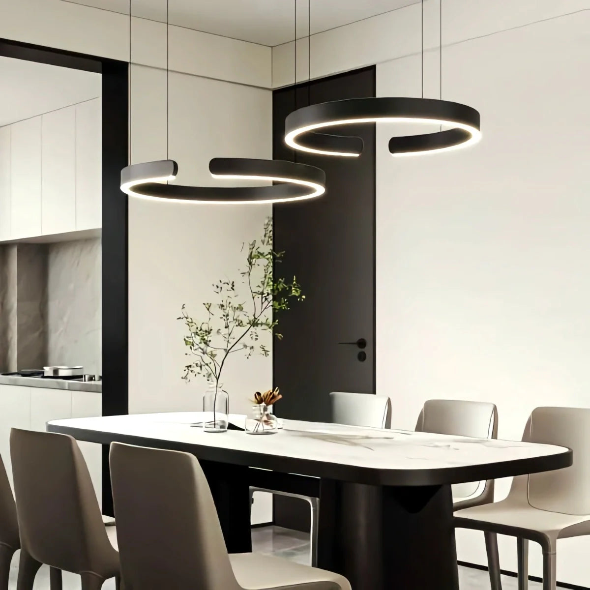 Eloer Modern Ring LED Chandelier for Living Room