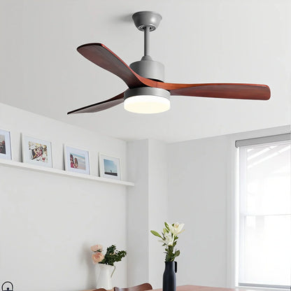 Eloer Solid Wood Ceiling Fan Light for Living Room