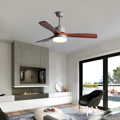 Eloer Solid Wood Ceiling Fan Light for Living Room