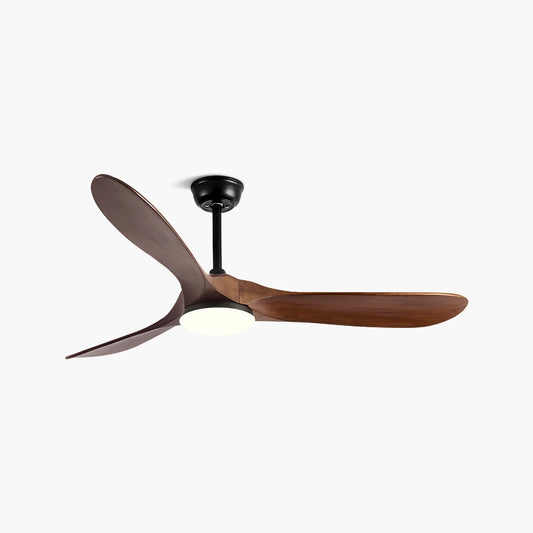 Eloer Nordic Solid Wood Ceiling Fan with Light