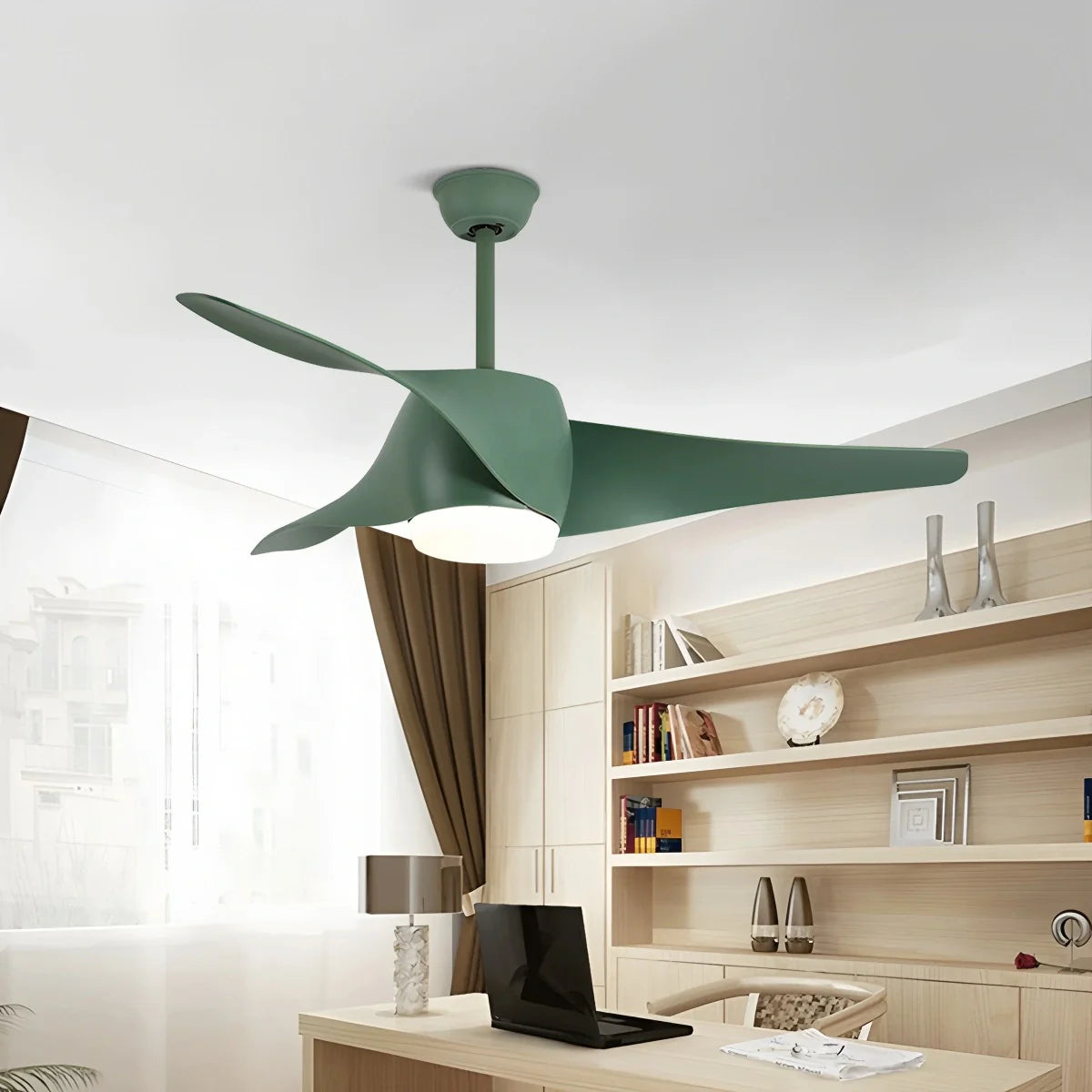 Eloer Propeller Ceiling Fan Lamp for Dining Room