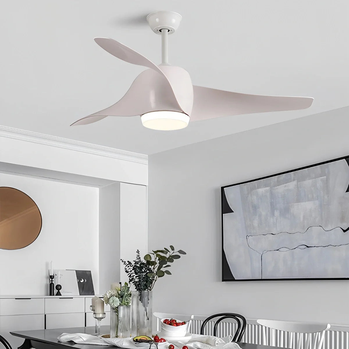 Eloer Propeller Ceiling Fan Lamp for Dining Room