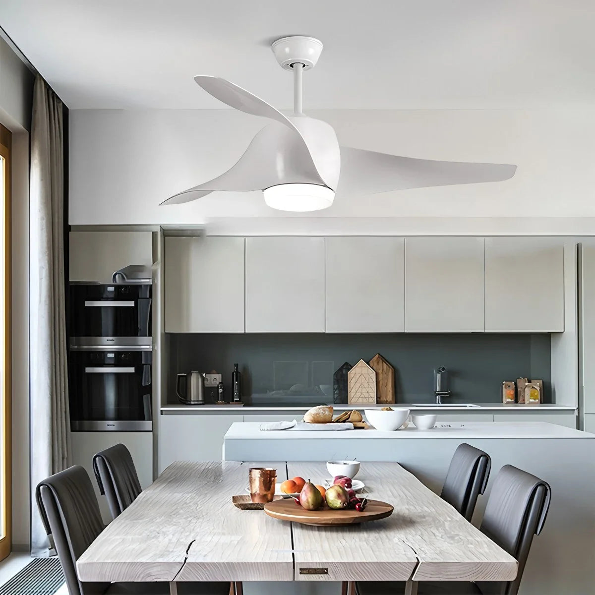 Eloer Propeller Ceiling Fan Lamp for Dining Room