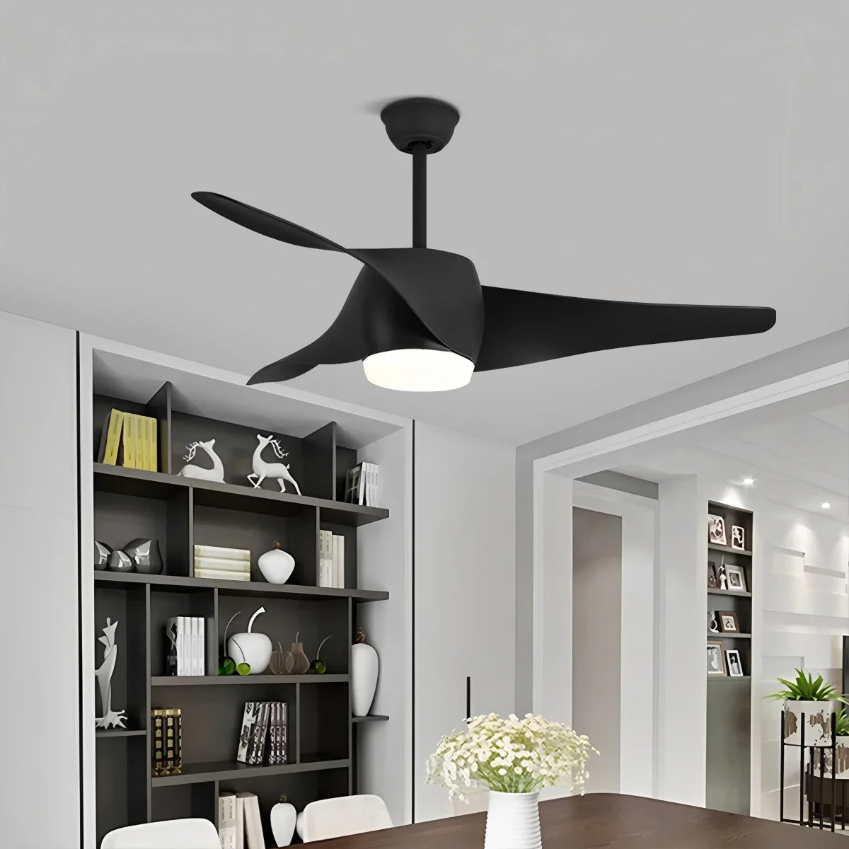 Eloer Propeller Ceiling Fan Lamp for Dining Room