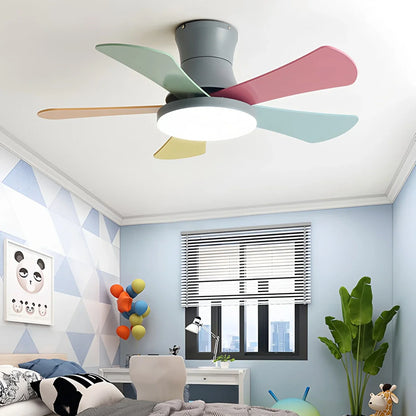 Eloer Scandi Low Profile Ceiling Fan with Light